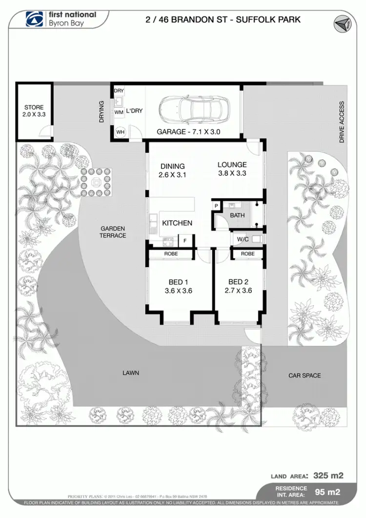 Floorplan of Homely villa listing, 2/46 Brandon Street, Suffolk Park NSW 2481