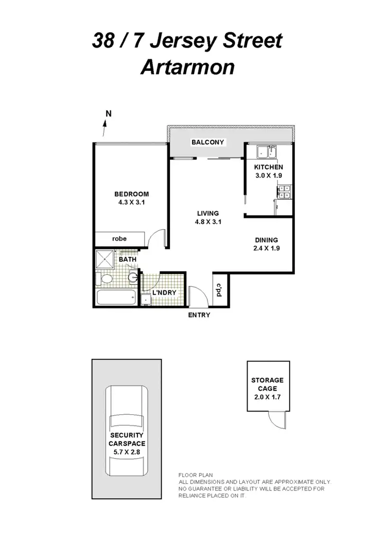 Floorplan of Homely apartment listing, 38/7 Jersey Road, Artarmon NSW 2064