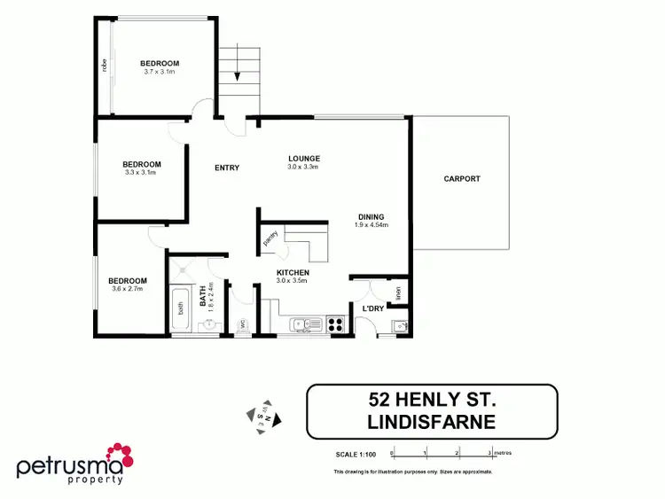 Floorplan of Homely house listing, 52 Henley Street, Lindisfarne TAS 7015