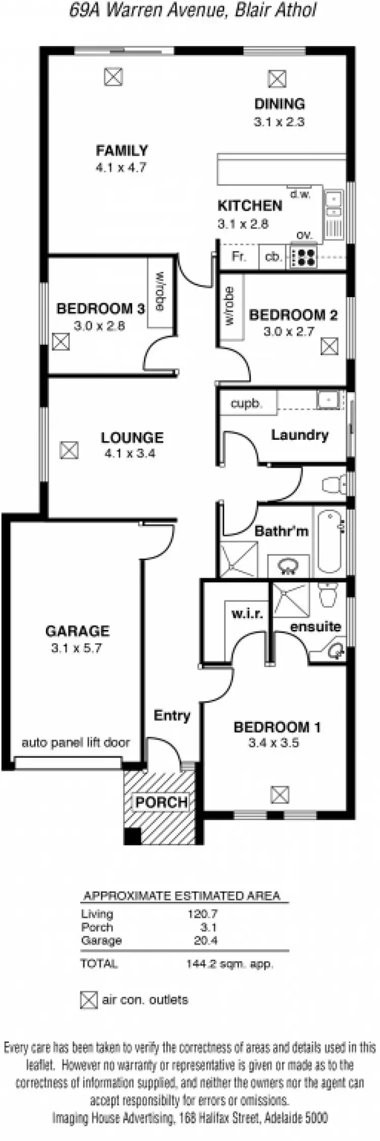 Floorplan of Homely house listing, 69A Warren Ave, Blair Athol SA 5084