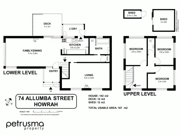 Floorplan of Homely house listing, 74 Allumba Street, Howrah TAS 7018