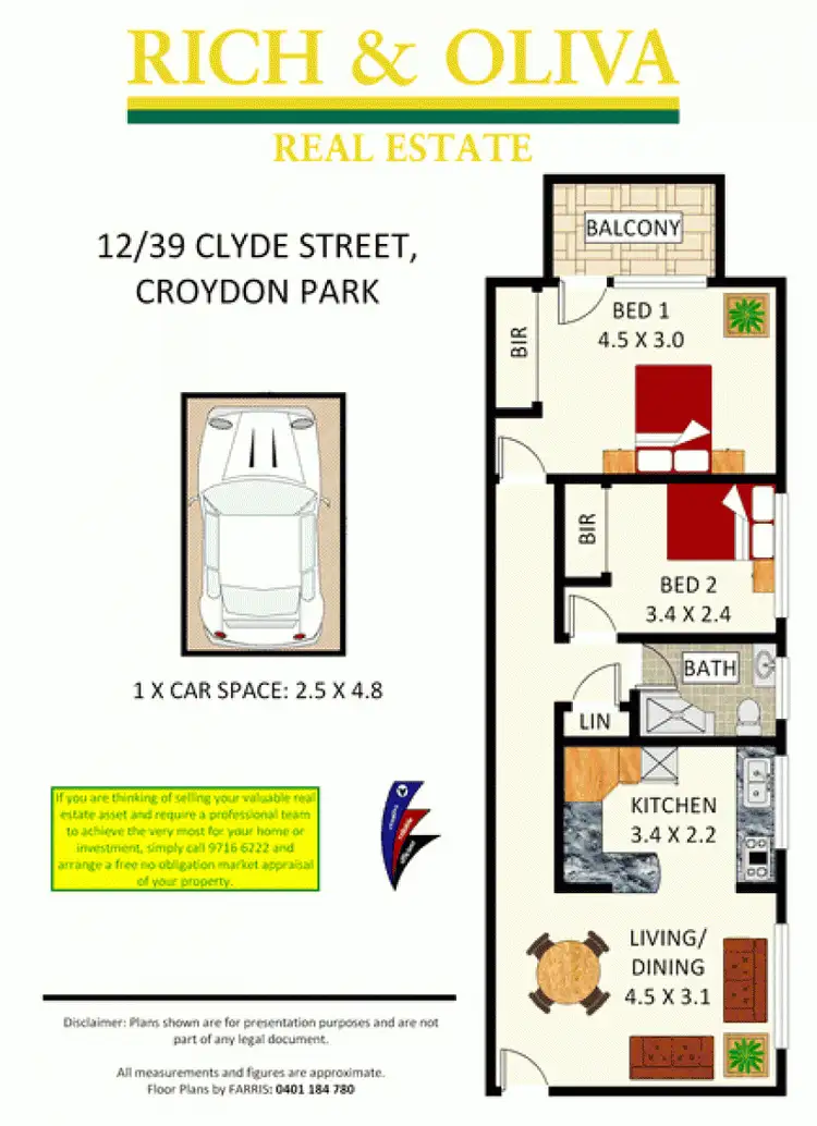 Floorplan of Homely apartment listing, 12/39 Clyde Street, Croydon Park NSW 2133