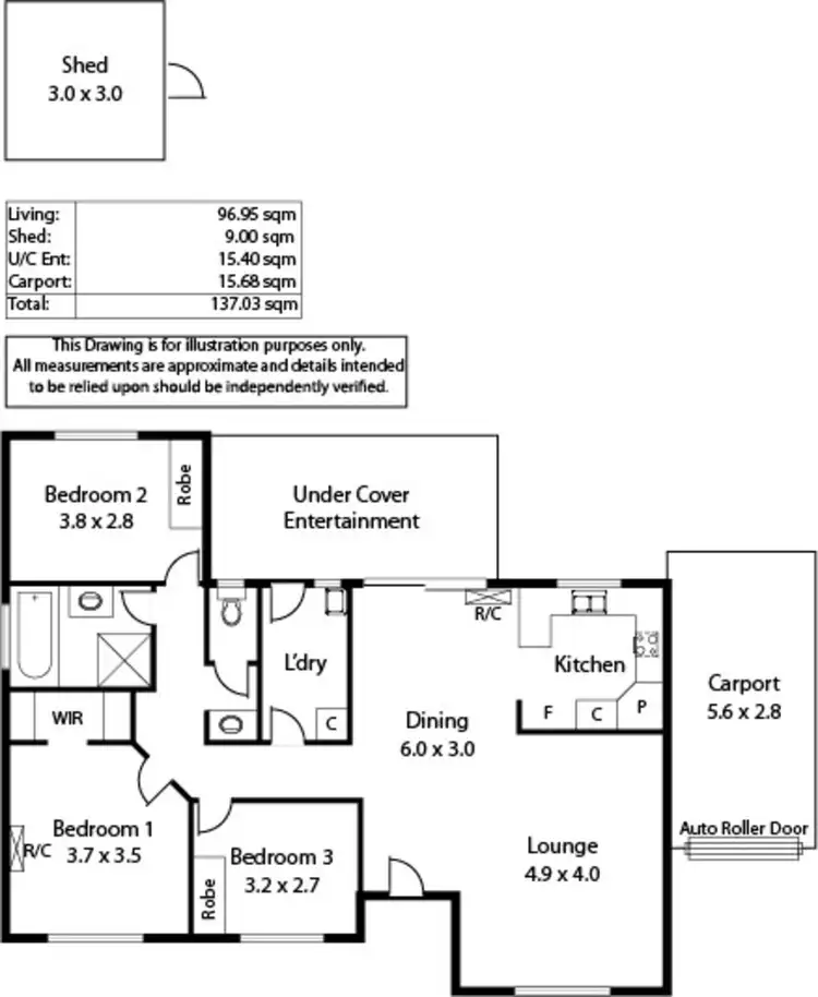 Floorplan of Homely house listing, 1B Devon Street, Enfield SA 5085