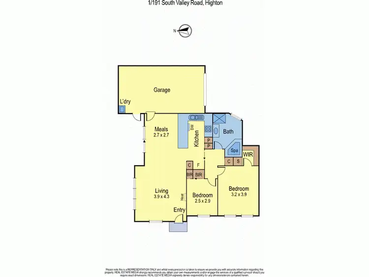 Floorplan of Homely unit listing, 1/191 South Valley Road, Highton VIC 3216