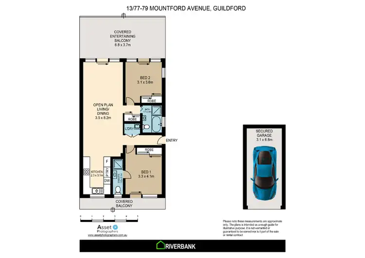 Floorplan of Homely unit listing, 13/77 Mountford Avenue, Guildford NSW 2161