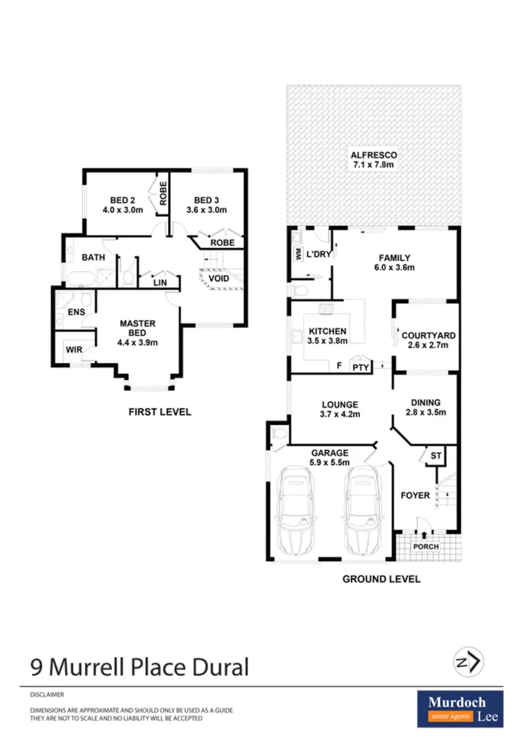 Floorplan of Homely semi-detached listing, 9 Murrell Place, Dural NSW 2158