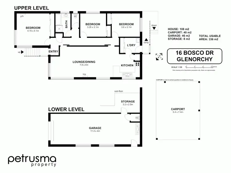 Floorplan of Homely house listing, 16 Bosco Drive, Glenorchy TAS 7010