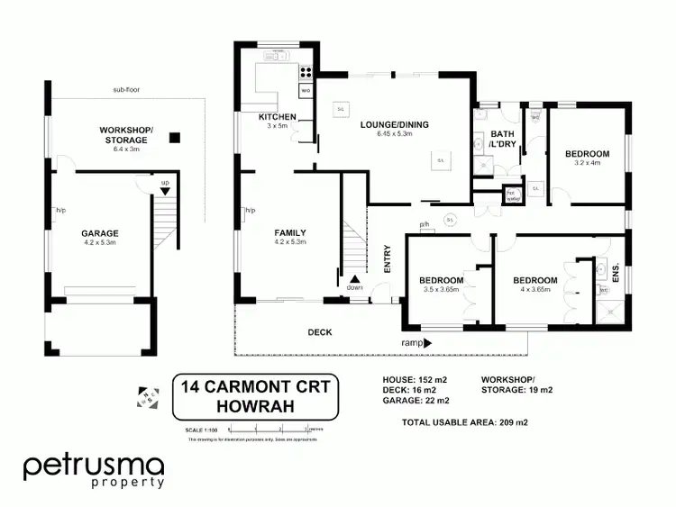 Floorplan of Homely house listing, 14 Carmont Court, Howrah TAS 7018