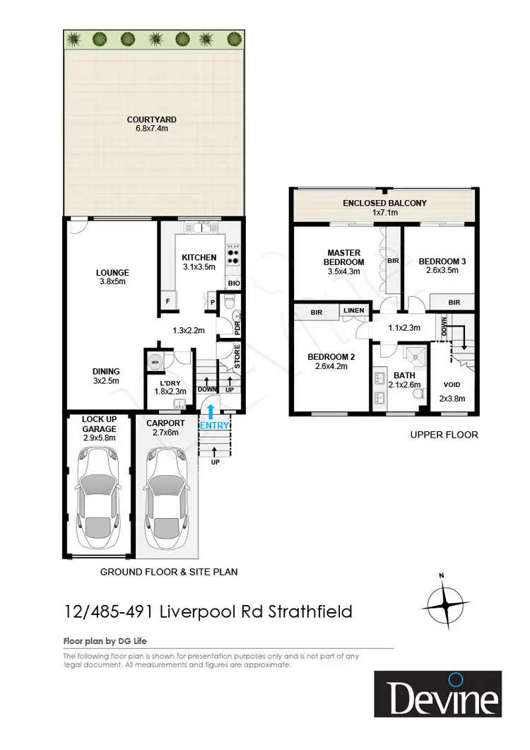 Floorplan of Homely townhouse listing, 12/485 Liverpool Road, Strathfield NSW 2135