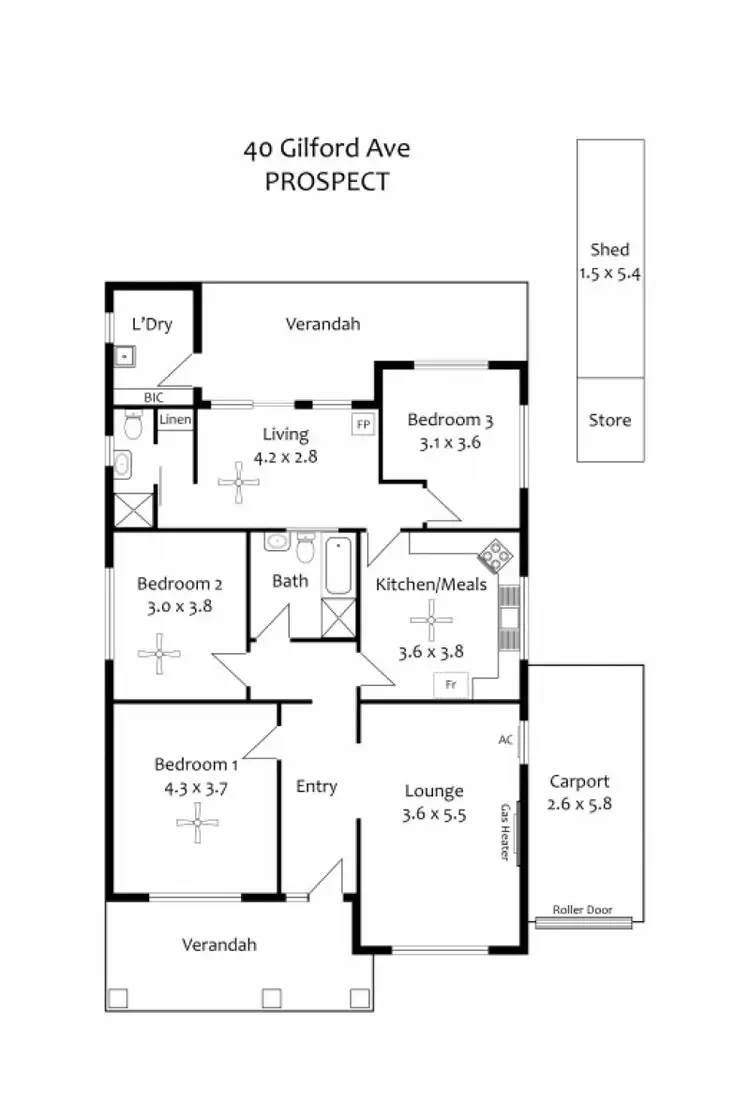 Floorplan of Homely house listing, 40 Guilford Street, Prospect SA 5082