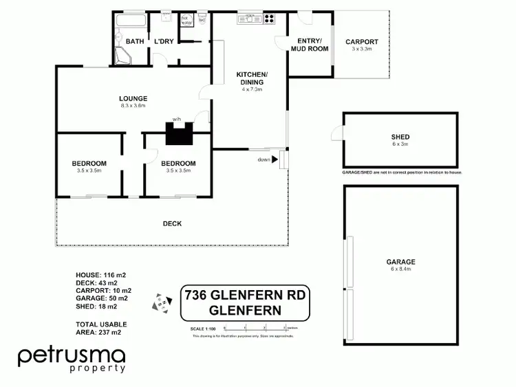 Floorplan of Homely house listing, 736 Glenfern Road, Glenfern TAS 7140