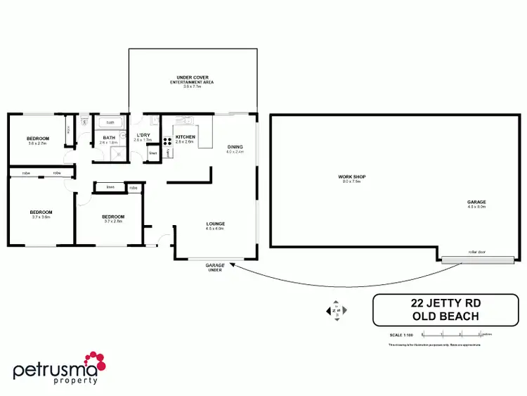 Floorplan of Homely house listing, 22 Jetty Road, Old Beach TAS 7017