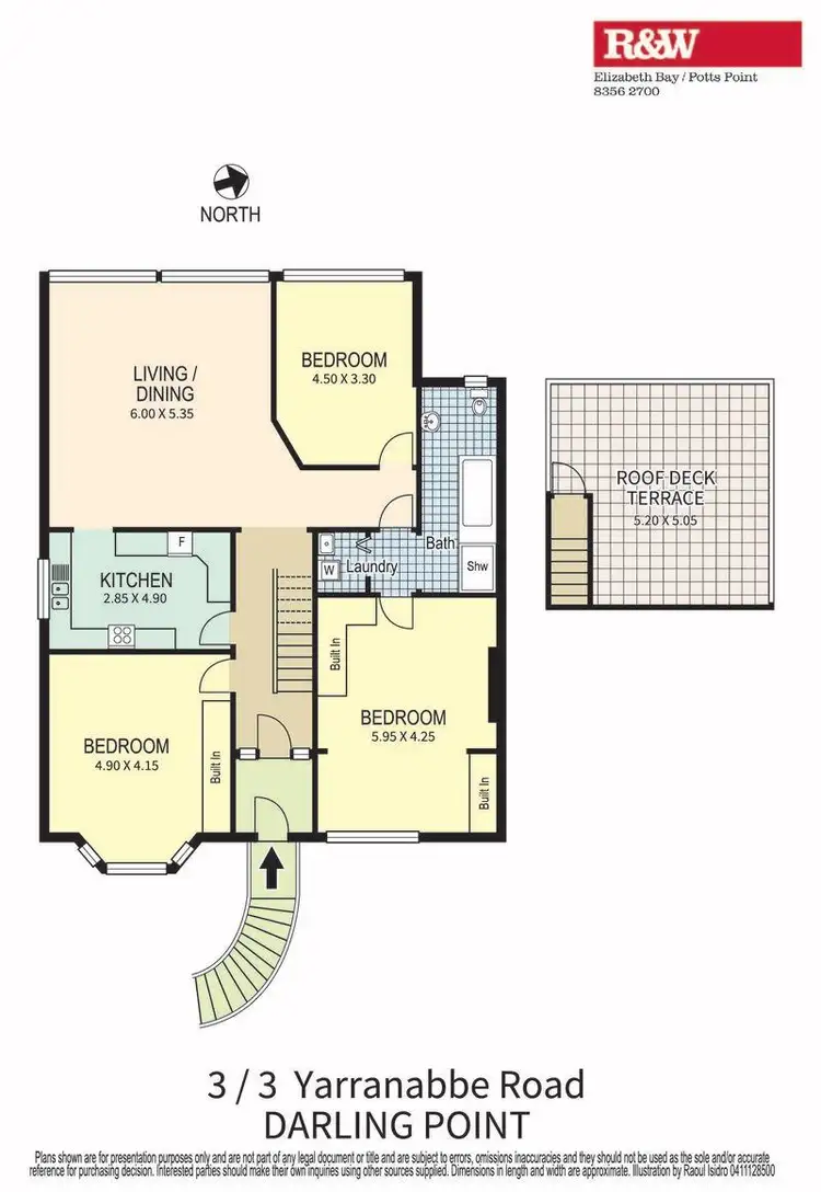 Floorplan of Homely apartment listing, 3/3 Yarranabbe Road, Darling Point NSW 2027