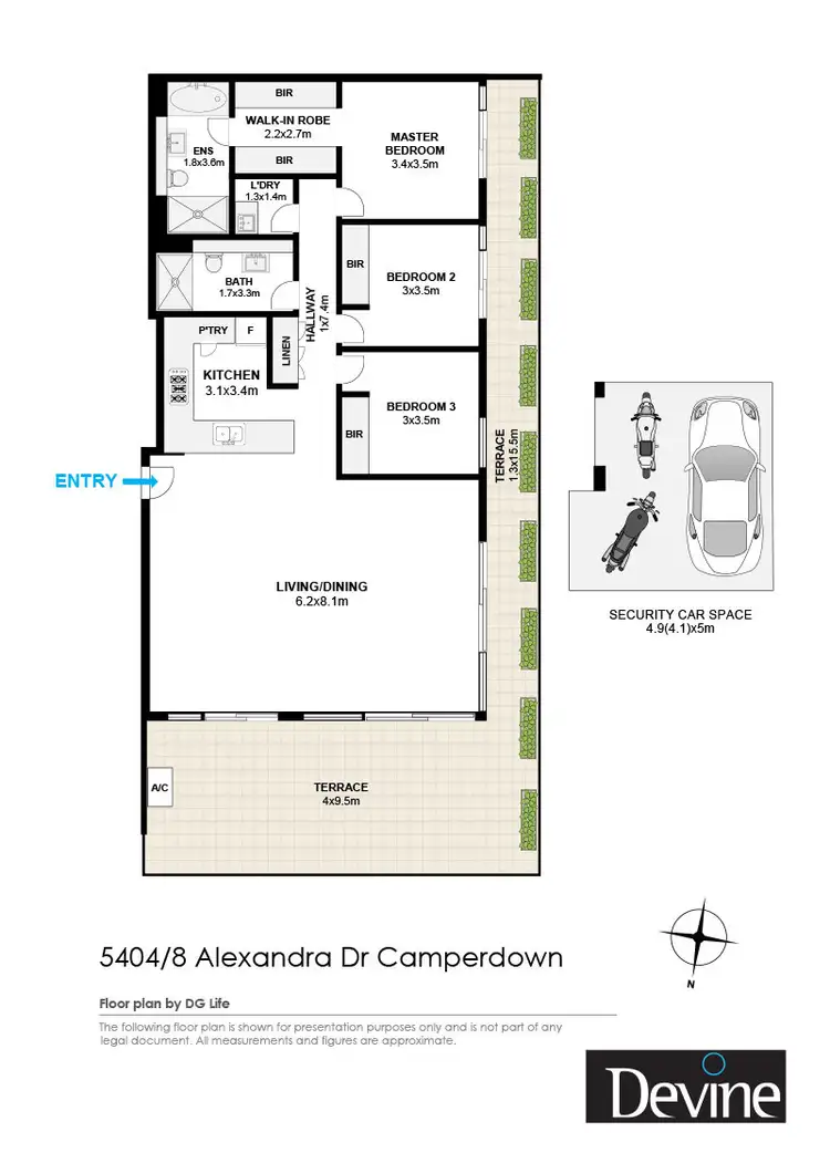 Floorplan of Homely apartment listing, 5404/8 Alexandra Drive, Camperdown NSW 2050