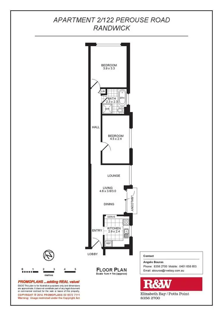 Floorplan of Homely apartment listing, 2/122 Perouse Road, Randwick NSW 2031