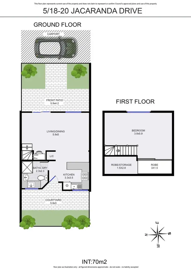 Floorplan of Homely unit listing, 5/18-20 Jacaranda Drive, Byron Bay NSW 2481