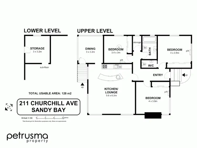 Floorplan of Homely house listing, 211 Churchill Avenue, Sandy Bay TAS 7005