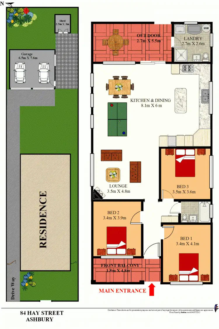 Floorplan of Homely house listing, 84 Hay Street, Ashbury NSW 2193