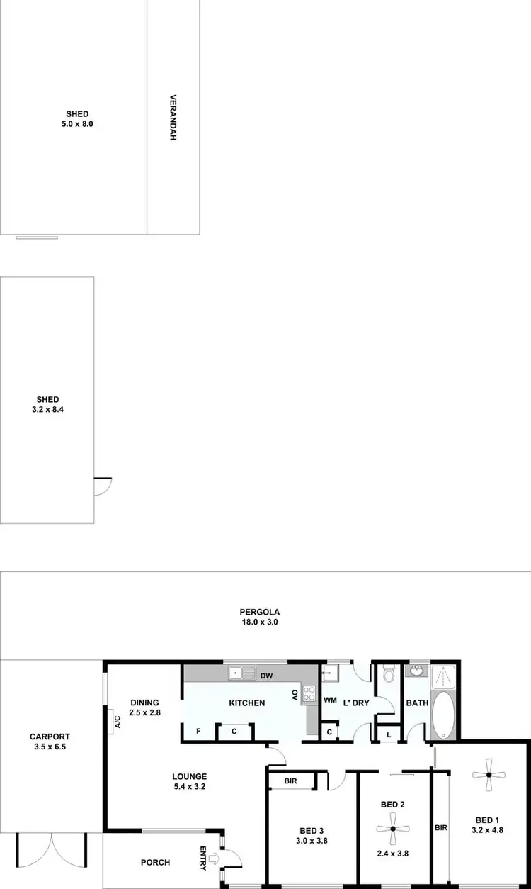 Floorplan of Homely house listing, 36 Cungena Avenue, Park Holme SA 5043