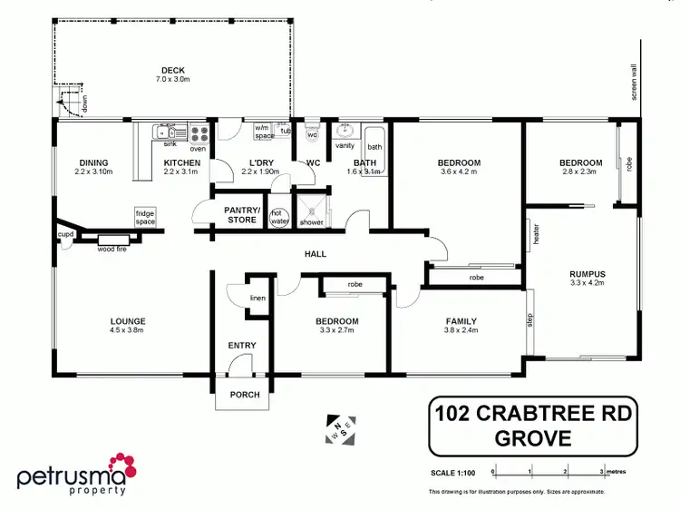 Floorplan of Homely house listing, 102 Crabtree Road, Grove TAS 7109