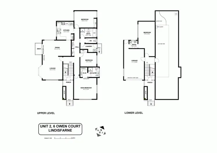 Floorplan of Homely villa listing, 2/6 Owen Court, Lindisfarne TAS 7015