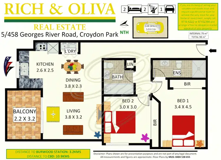 Floorplan of Homely apartment listing, 5/458 Georges River Road, Croydon Park NSW 2133