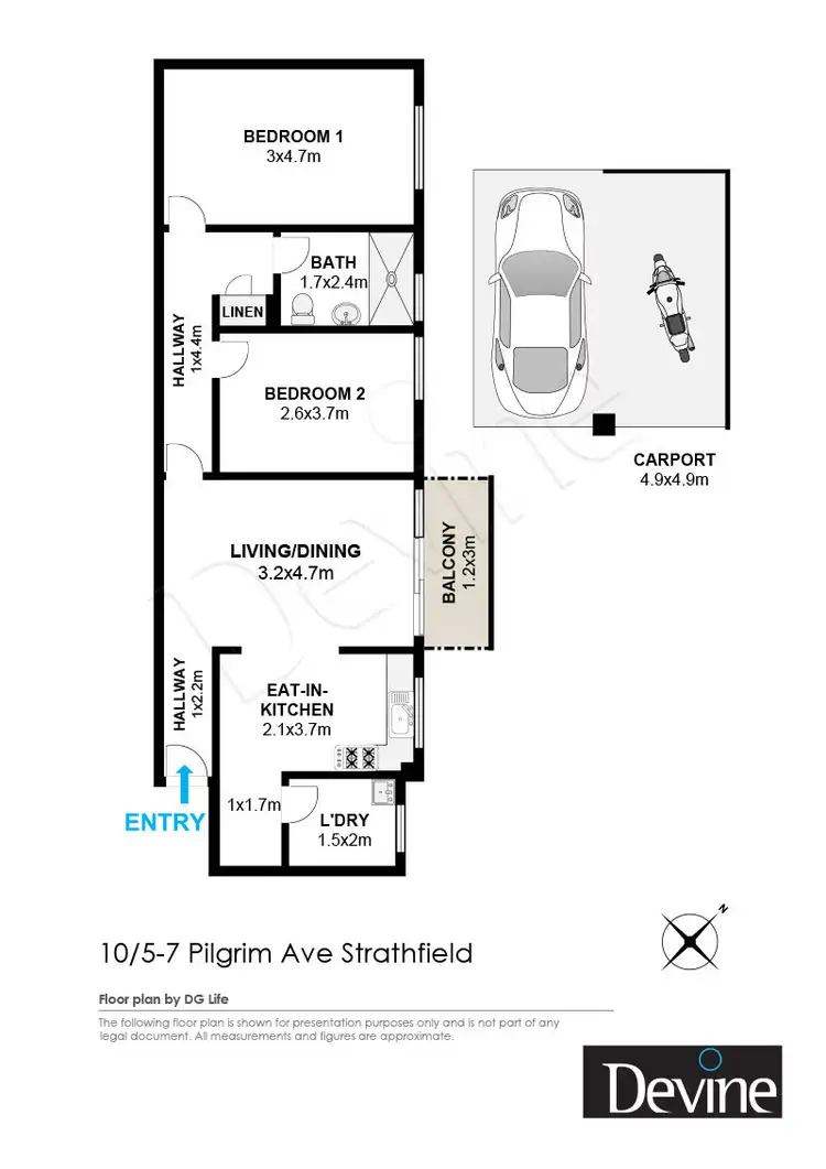 Floorplan of Homely apartment listing, 10/7 Pilgrim Avenue, Strathfield NSW 2135