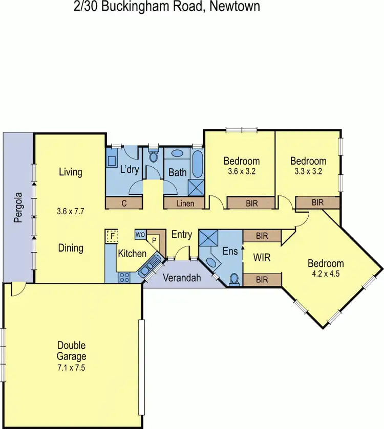Floorplan of Homely house listing, 2/30 Buckingham Road, Newtown VIC 3220