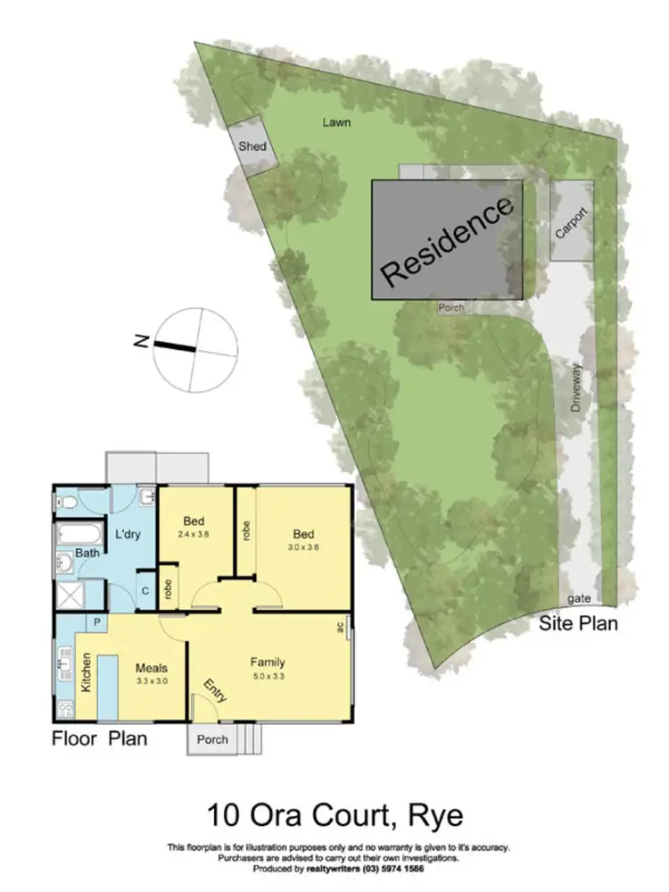 Floorplan of Homely house listing, 10 Ora Court, Rye VIC 3941