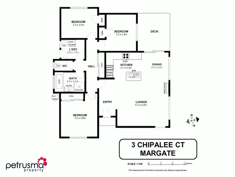 Floorplan of Homely house listing, 3 Chipalee Court, Margate TAS 7054