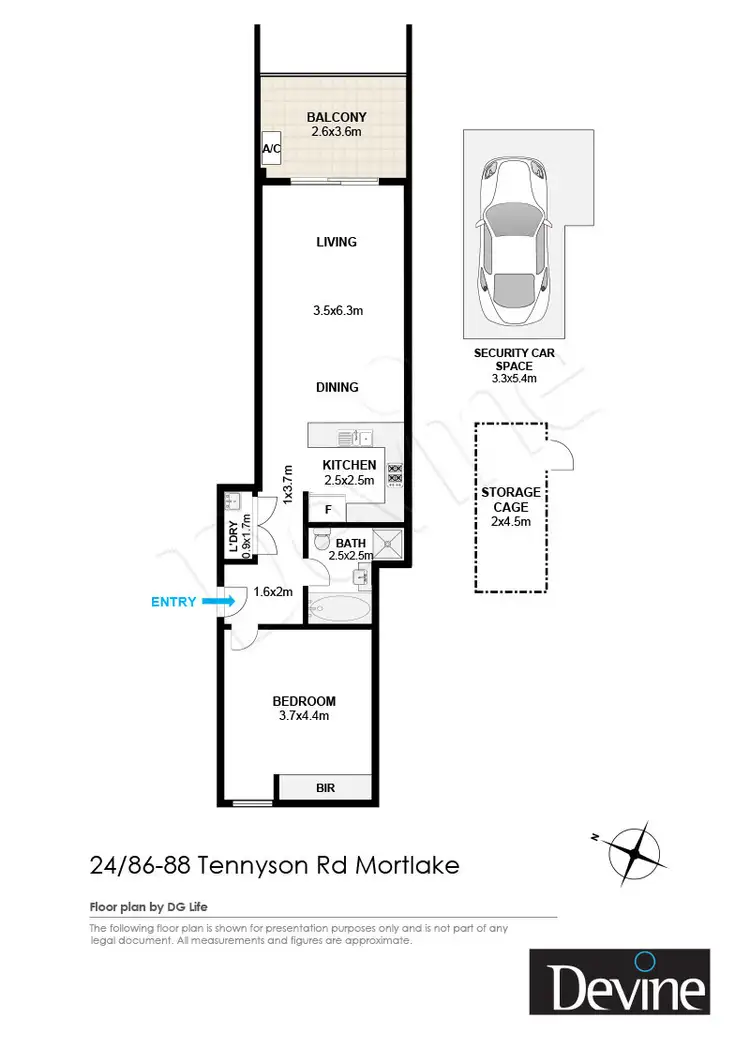 Floorplan of Homely apartment listing, 24/86-88 Tennyson Road, Mortlake NSW 2137