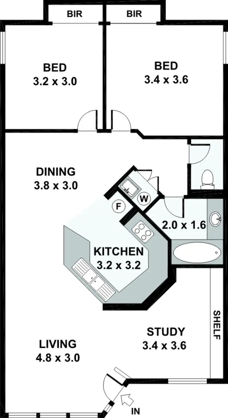 Floorplan of Homely apartment listing, 5/825 Beaufort Street, Inglewood WA 6052
