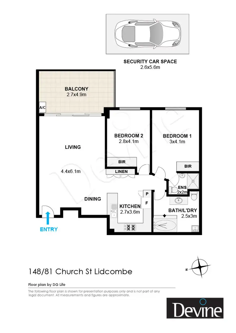 Floorplan of Homely apartment listing, 148/81 Church Street, Lidcombe NSW 2141