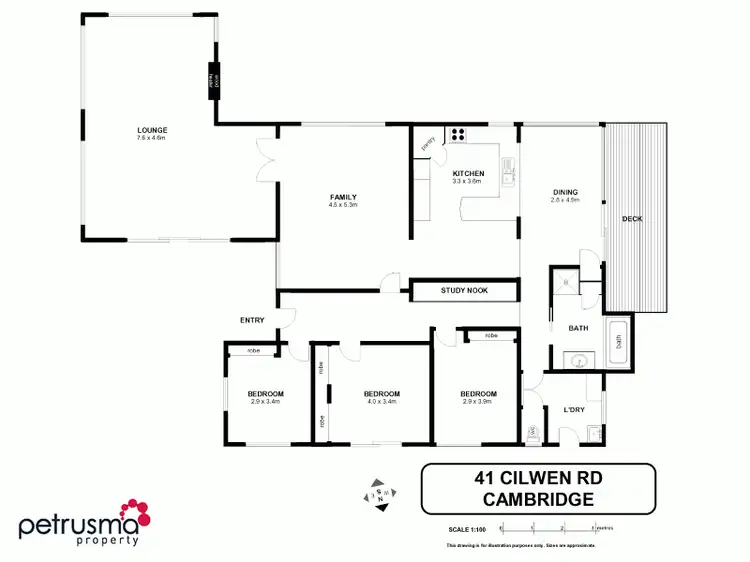 Floorplan of Homely house listing, 41 Cilwen Road, Acton Park TAS 7170