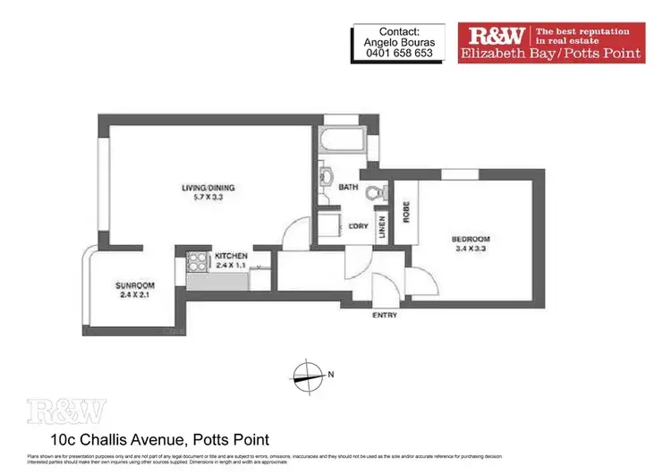 Floorplan of Homely apartment listing, 14/10C Challis Avenue, Potts Point NSW 2011