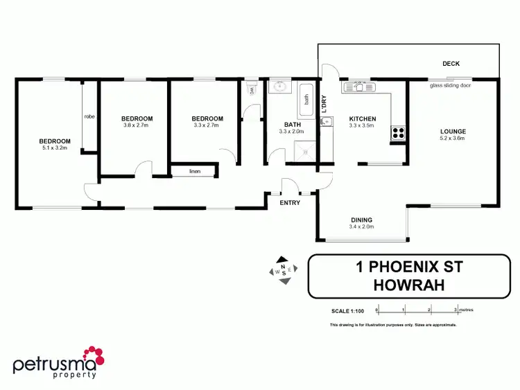 Floorplan of Homely house listing, 1 Phoenix Street, Howrah TAS 7018