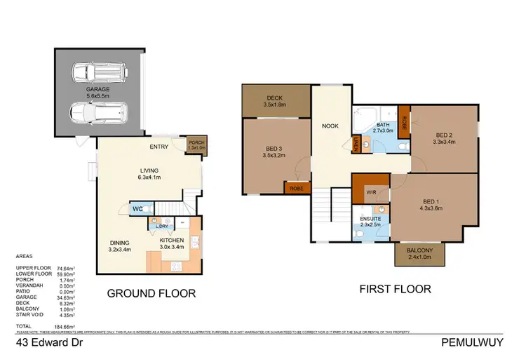 Floorplan of Homely house listing, 43 Edward Dr, Pemulwuy NSW 2145