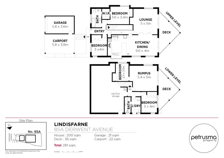 Floorplan of Homely house listing, 85A Derwent Avenue, Lindisfarne TAS 7015