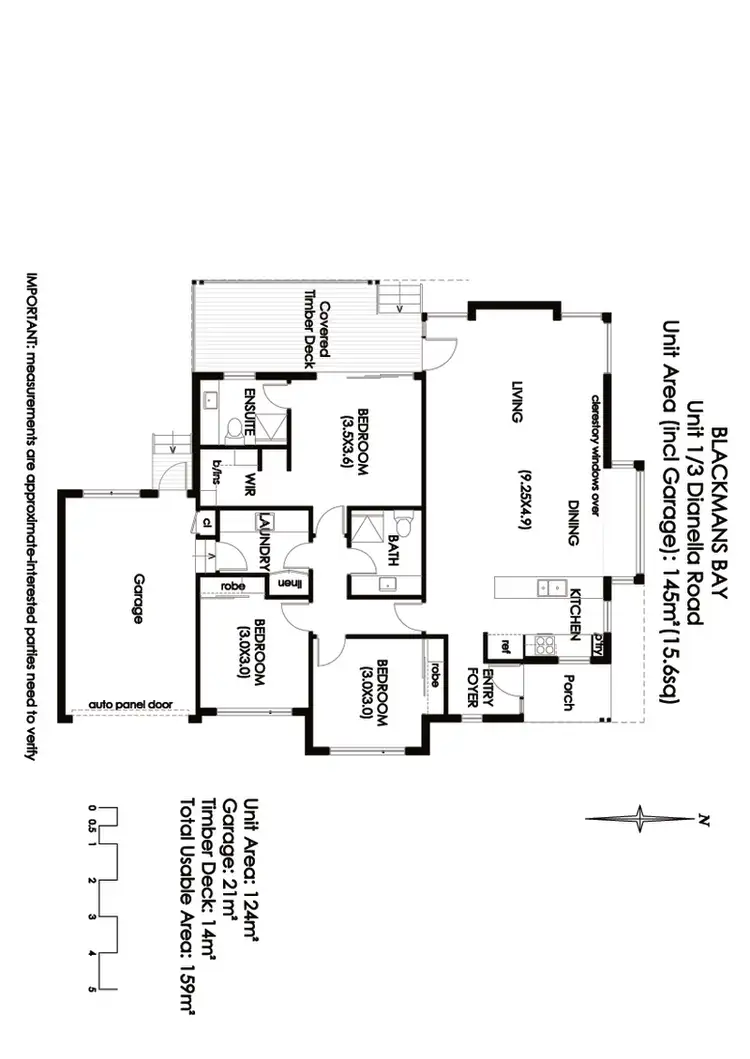 Floorplan of Homely townhouse listing, b/3 Dianella Drive, Blackmans Bay TAS 7052