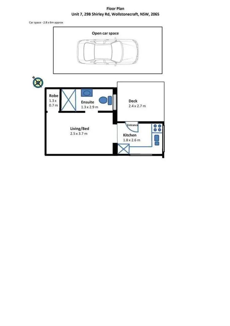 Floorplan of Homely apartment listing, 7/29B Shirley Road, Wollstonecraft NSW 2065