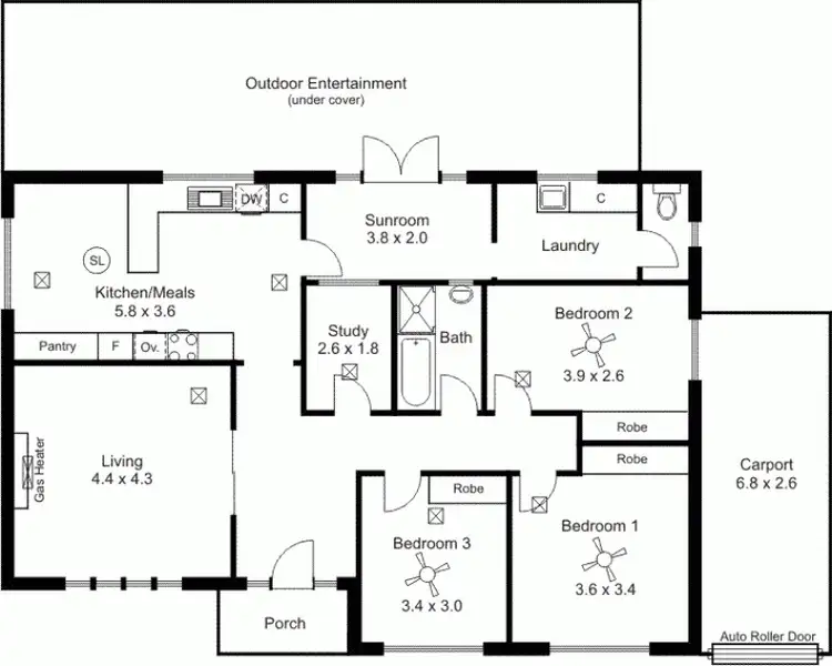 Floorplan of Homely house listing, 3 Blamey Avenue, Broadview SA 5083