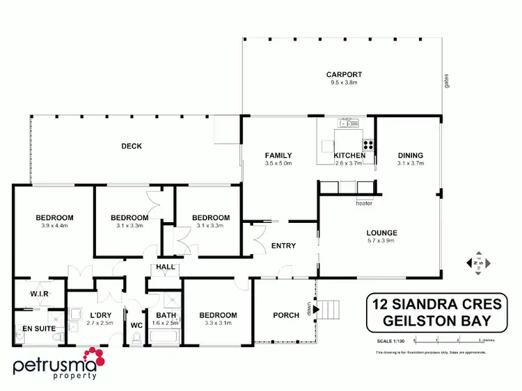 Floorplan of Homely house listing, 12 Siandra Crescent, Geilston Bay TAS 7015