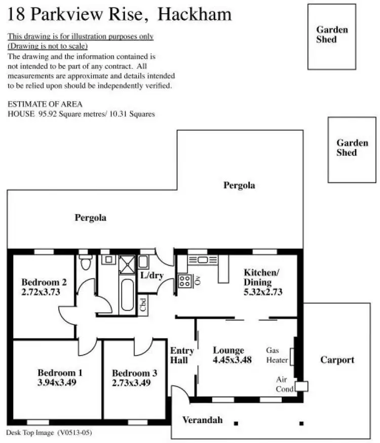 Floorplan of Homely house listing, 18 Parkview Rise, Hackham SA 5163