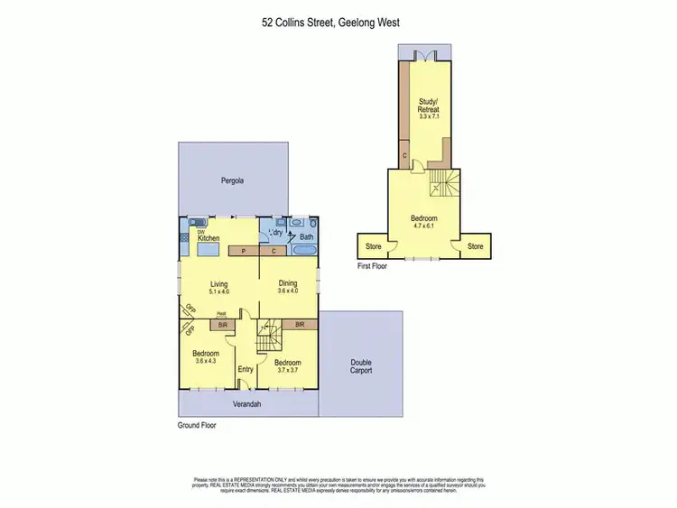 Floorplan of Homely house listing, 52 Collins Street, Geelong West VIC 3218