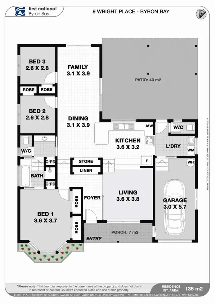 Floorplan of Homely house listing, 9 Wright Place, Byron Bay NSW 2481