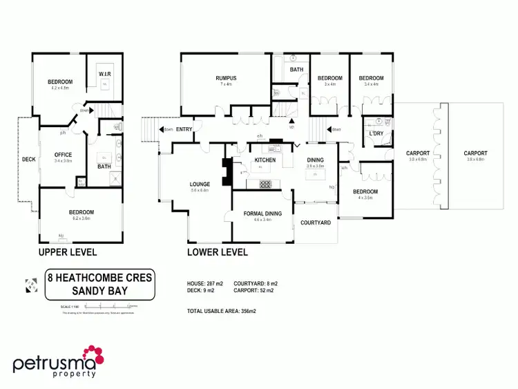 Floorplan of Homely house listing, 8 Heathcombe Crescent, Sandy Bay TAS 7005