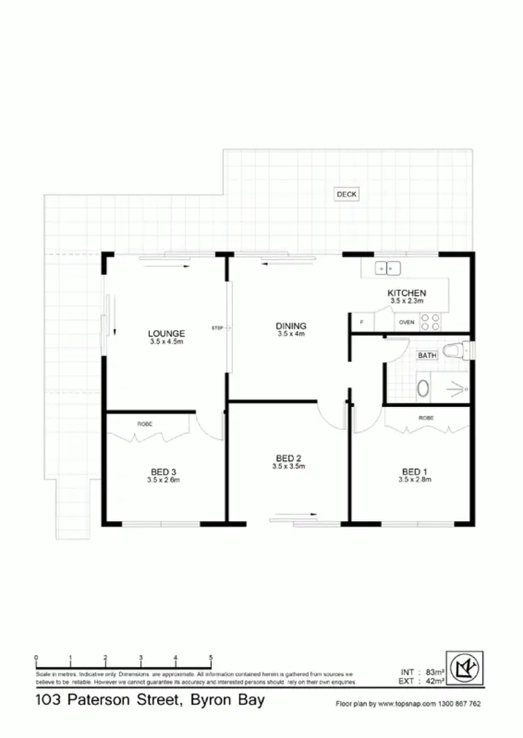 Floorplan of Homely house listing, 103 Paterson Street, Byron Bay NSW 2481