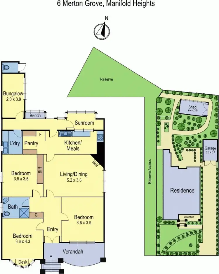 Floorplan of Homely house listing, 6 Merton Grove, Manifold Heights VIC 3218