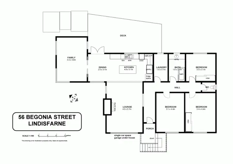 Floorplan of Homely house listing, 56 Begonia Street, Lindisfarne TAS 7015