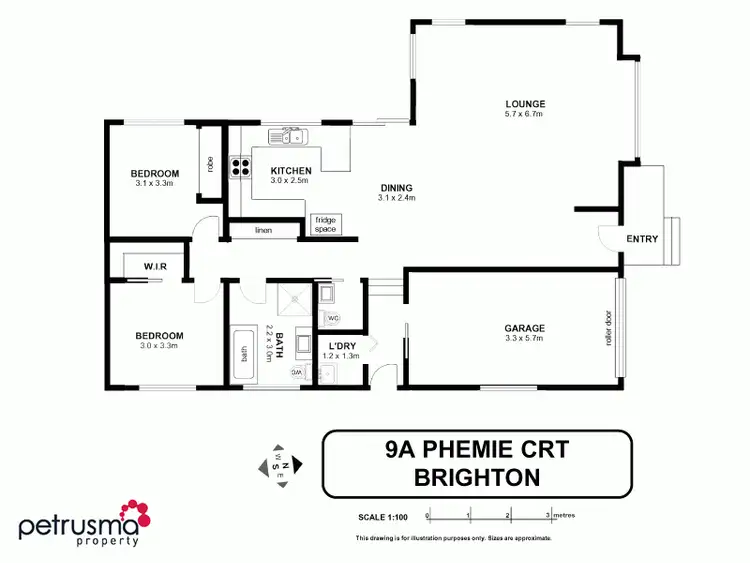 Floorplan of Homely unit listing, 9A Phemie Court, Brighton TAS 7030
